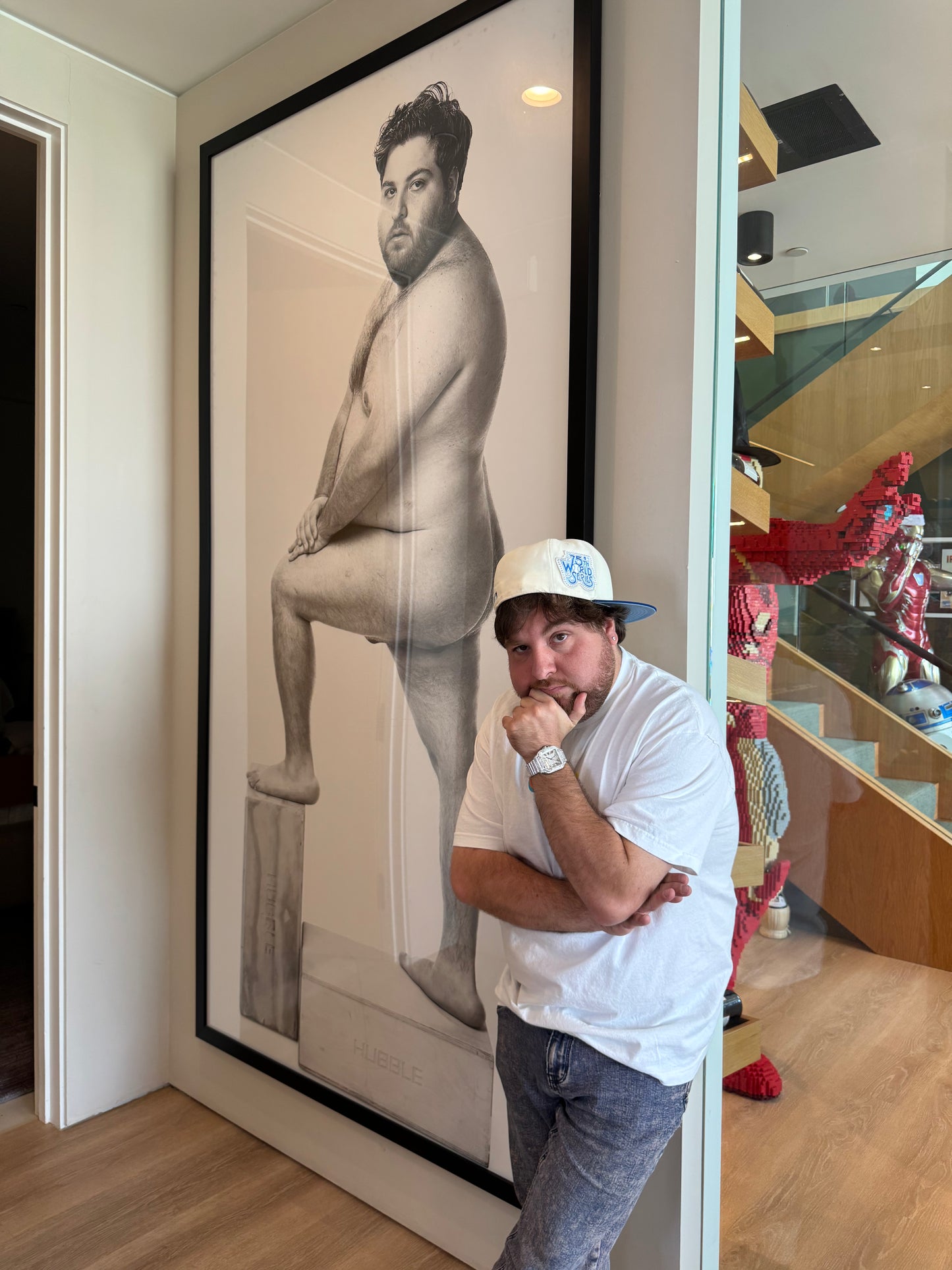 Nick's Half Nude Photo (Framed + Autographed)