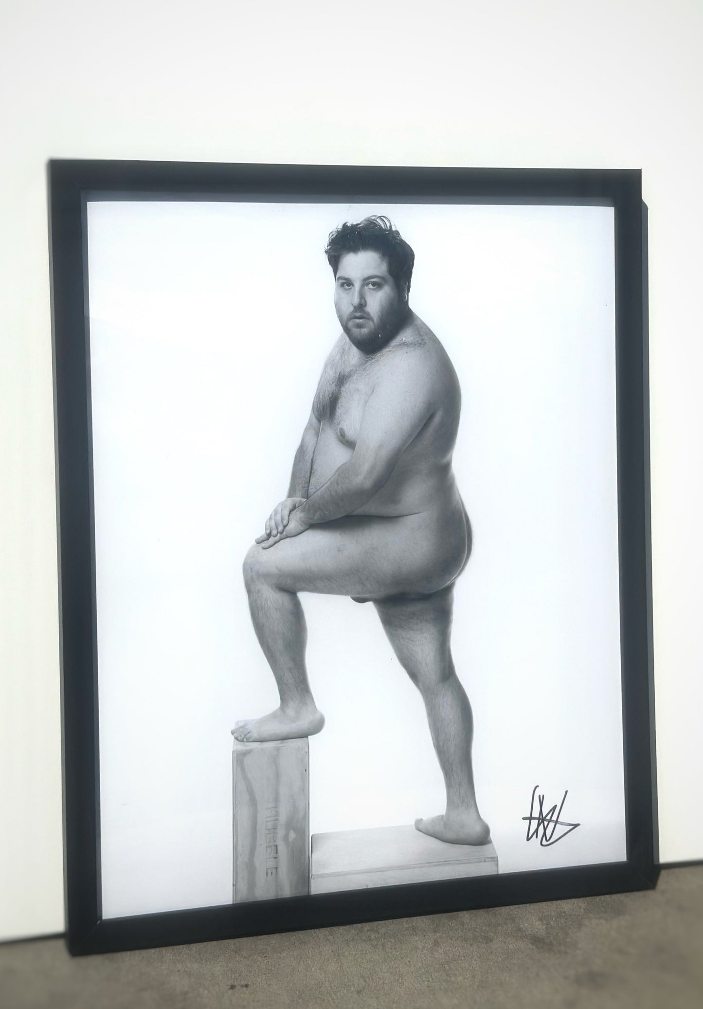 (Mini Version) Nick's Half Nude Photo (Framed + Autographed)